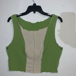 Green & Cream large tank top